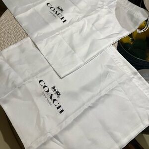 TWO Coach White Dust Bags